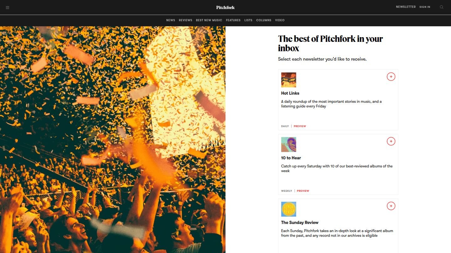 Pitchfork Newsletter